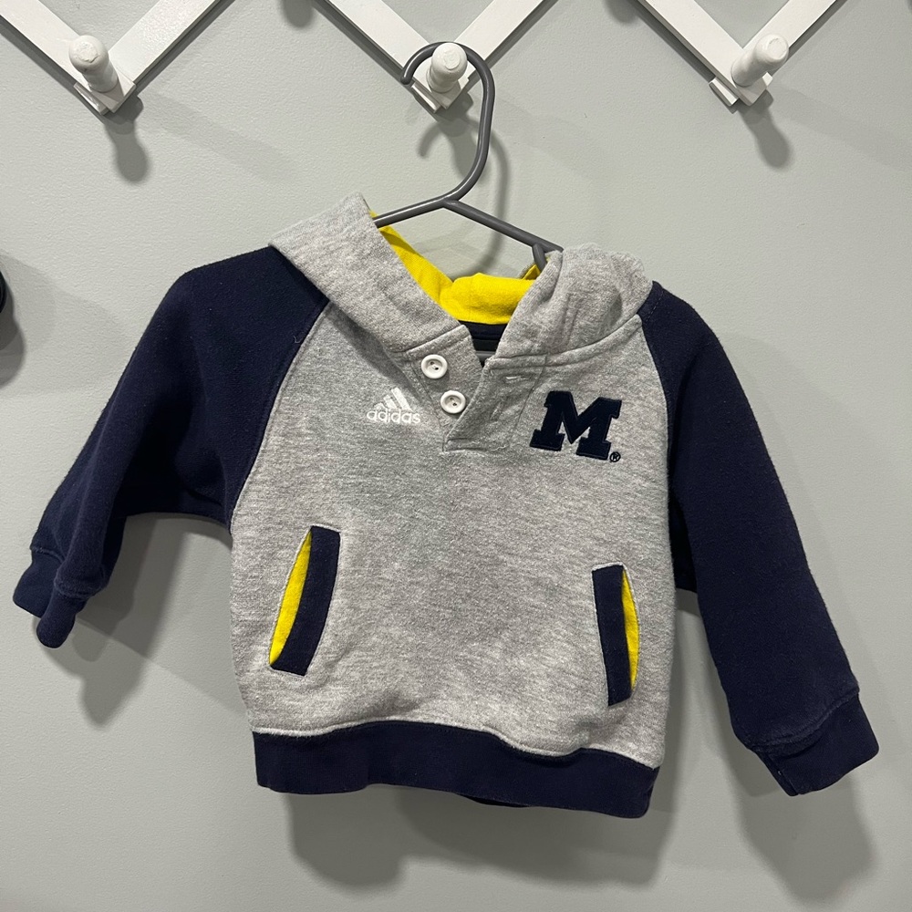 Kids 12 months adidas Michigan wolverines hoodie